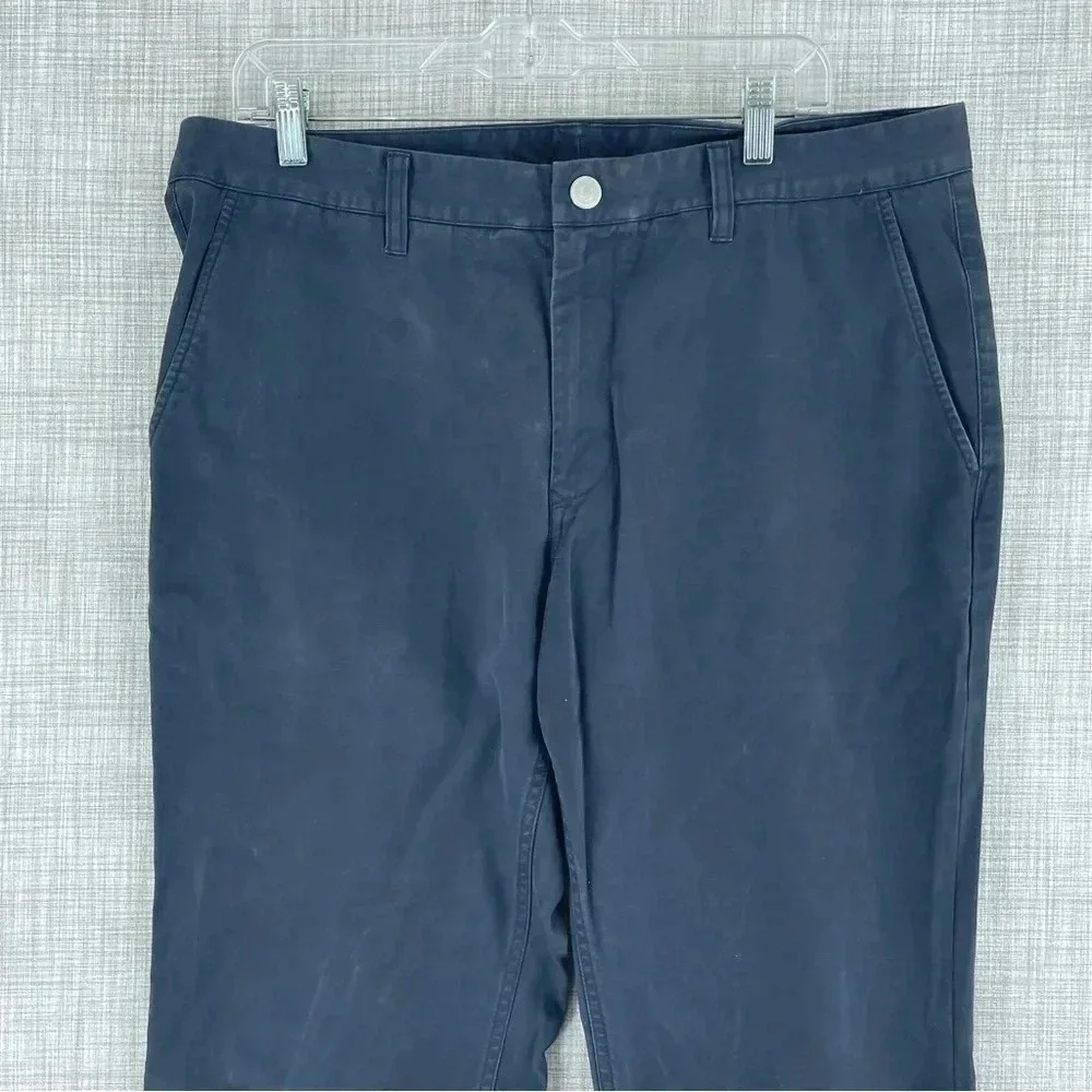Bonobos Straight Leg pants Mens Size 36x34 navy blue *light fade* 2728